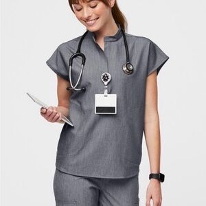 Figs Rafaela Gray Women's Top scrub